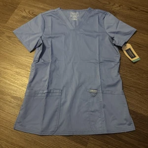 Cherokee Workwear Revolution hellblaues Scrub-Top für Damen, Größe Small, neu mit Etikett - Bild 1 von 10