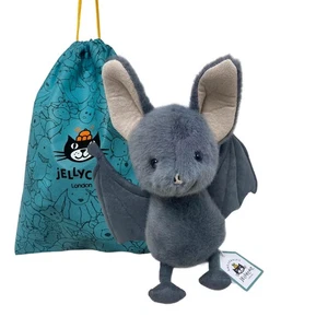 Jellycat Broox Bat Halloween Plush Toy Gray Brand New With Tag & Dust Bag Gifts - Picture 1 of 5