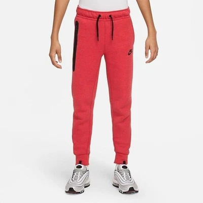 NUEVO $90 NIKE TECH POLAR PANTALONES JOGGERS NIÑOS GRANDES/NIÑOS ROJO/NEGRO FD3287-672 MEDIANO Foto 1 de 4