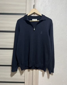 Brunello Cucinelli Wool Pullover Zip Old Money L Size - Picture 1 of 22