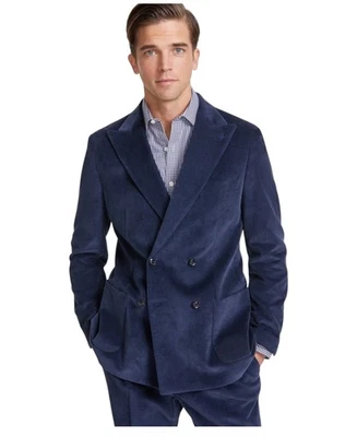 Tommy Hilfiger Mens Modern fit Double Breasted Suit Jacket Blazer 46 L Blue - Image 1 of 2