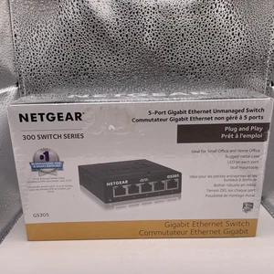 Netgear GS305 5-Port Gigabet Ethernet Managed Switch - New & Sealed - Picture 1 of 9
