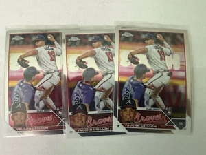 Lote de 3 tarjetas 2023 Topps Chrome Vaughn Grissom Rookie “RC” - Imagen 1 de 1