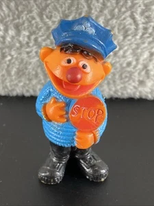 Vintage Sesame Street Muppets 2" Ernie with Stop Sign PVC Toy Figure - Picture 1 of 5