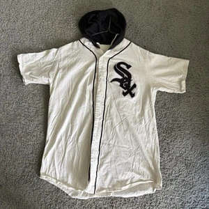 Baseball SOX Trikot mit Kapuze weiß von Majestic XL Made in USA 100% Baumwolle - Bild 1 von 24