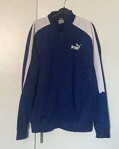 Men’s Puma Blue With White Tracksuit Top Size M - Picture 1 of 2