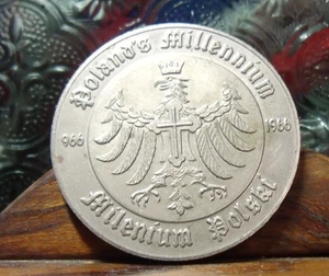 POLAND'S MILLENNIUM 966 - 1966 MEDAL POLAND'S MILLENNIUM OF CHRISTINITY 40MM - Imagen 1 de 2