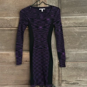 Vintage Victoria Secret Bodycon Dress size x small Sweater dress black / purple - Bild 1 von 6