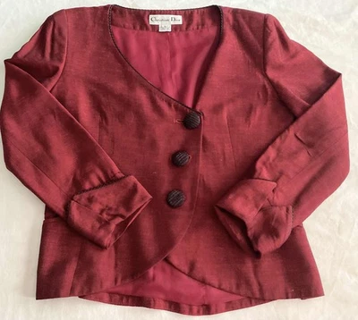 Blazer De Colección Christian Dior 3 Botones Para Mujer Talla 8 Bolsillos Hecho en EE. UU. LEER Foto 1 de 4