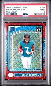 2024 PANINI DONRUSS OPTIC BRIAN THOMAS JR. RED MOJO #214 ROOKIE RC PSA 9 JAGUARS - Picture 1 of 2