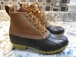 Bean Boots de L.L. Bota de pato Bean 6" para mujer 6M marrón azul con cordones 1003589 - Imagen 1 de 6