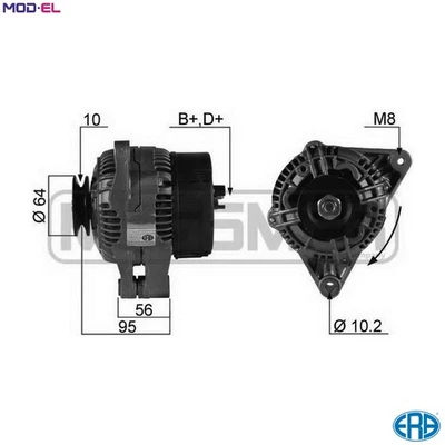 ALTERNATOR 210242A FOR PEUGEOT PARTNER/MPV/ESCAPADE/PATAGONICA/URBANA/Box/Van - Image 1 of 4
