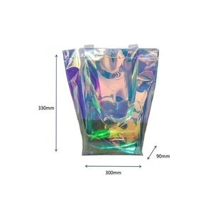  Borsa a mano in pvc riutilizzabile con manico borsa a tracolla pieghevole utilità - Foto 1 di 11
