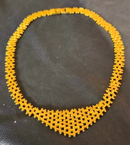 collana girocollo dorata vintage americana anni 70 - Picture 1 of 4