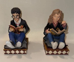 Harry Potter and Hermione Granger Book Buddy Bookends Set Enesco 2000 - Picture 1 of 7