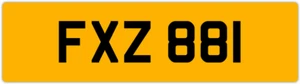 FXZ 881 F 3X3 DATUMSLOSES PRIVATES NUMMERNSCHILD FIN FIONA FRED FAS FAZ FRAN FERN FAY - Bild 1 von 1