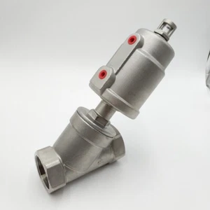 3/4" NPT Stainless Steel 304 Single Acting Air Actuated Angle Seat Valve NC - Picture 1 of 6