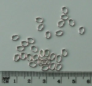 100 SP oval jump rings, 5.5mm x 4mm, findings for jewellery making crafts - Picture 1 of 1