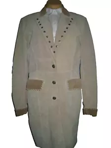 ABRIGO DE CUERO MARGARET GODFREY WESTERN SAGE MUJER TALLA 10 ÚNICO DE COLECCIÓN - Imagen 1 de 12