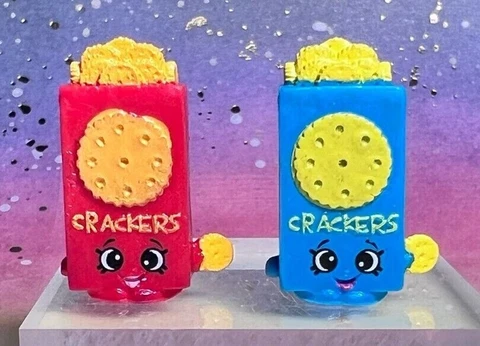 Shopkins CHRIS P CRACKERS Blue 2-077 Red 2-086 RARE Season 2 Pair Set Cover