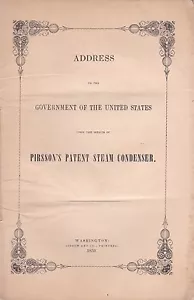 RARE 1850 PIRSSON'S PATENT STEAM CONDENSER - for NAVAL BOILERS - U.S. NAVY - Foto 1 di 1