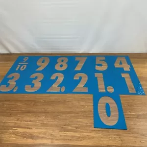 5.5” Number on 7" PLASTIC MARQUEE SIGN LETTERS NUMBER 0-9 Gas Station Decor Blue - Picture 1 of 7