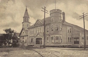 Woburn, MASSACHUSETTS - Armory & Swedish Church - 1910 - Picture 1 of 2