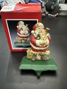 Vintage Santa Claus Cast Iron Christmas Stocking Hanger Holder - Picture 1 of 1