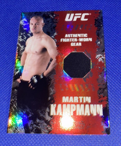 Martin Kampmann UFC Fighter Worn Patch Relic Card 2010 Topps mma