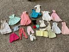 Lot of 20 Handmade Barbie Size Doll Clothes Gowns Accented with stripes& more