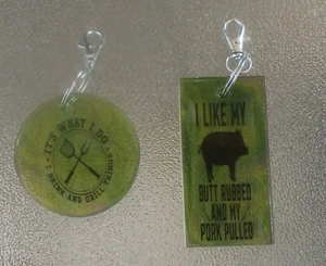 Keychains for BBQ grill master. Handmade with resin. - Picture 1 of 7
