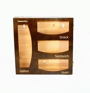 Ziplock Bag Storage Organizer for Kitchen Drawer or Wall Mount, Bamboo - Picture 1 of 3