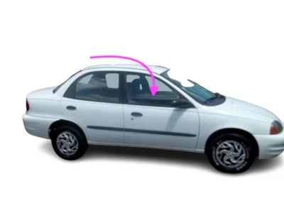 Se adapta a: Chevrolet 1998-01, 95-97 Geo Metro sedán 4D puerta delantera derecha ventana vidrio Foto 1 de 4