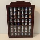 Set Of 48 Thimbles In Wall Hangable Display Case with glass