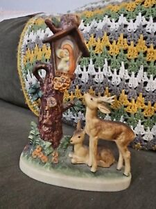 Vintage Goebel Hummel Figurine Waldandacht Forest Shrine #183 Deer Madona Child