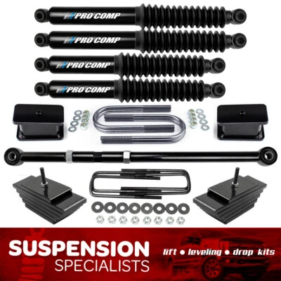 3" Full Lift Kit For 1999-2004 Ford F250 F350 4X4 w/ Track Bar + Pro Comp Shocks Foto 1 de 4