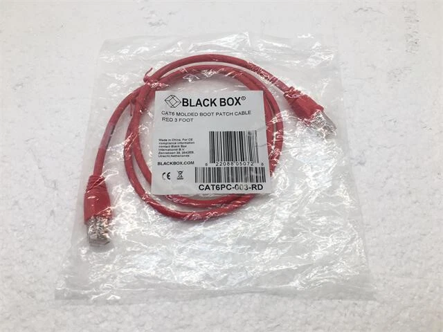 Black Box Connect Cat.6 UTP 3ft Patch Network Cable CAT6PC-003-RD-10PAK - Image 1 of 1