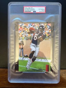 SHANNON SHARPE GOAL LINE ART 4X6 AUTOGRAPH! PSA CERTIFIED! SLABBED FOR DISPLAY! - Picture 1 of 2