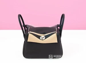 NEW HERMES BLACK NOIR LINDY 26 BAG PHW CLEMENCE HANDBAG KELLY SHOULDER TOTE - Picture 1 of 2