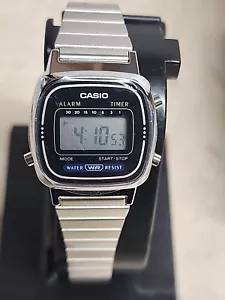 Casio Digital Display Stainless Steel Silver Tone Women's Watch LA670WA-1WCB - Picture 1 of 8