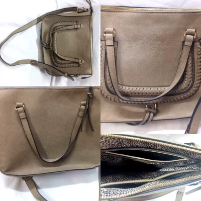 SOLE SOCIETY CARTERA PROFUNDA BEIGE CON CORREA LARGA PARA EL HOMBRO O CORREAS PARA LA MANO Foto 1 de 4