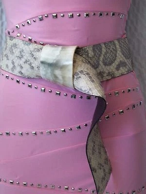 Vintage Oscar D' Argent Ladies Snake Skin Leather Belt  - Image 1 of 4