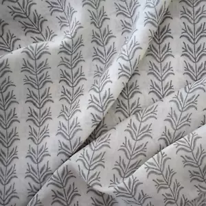 Colefax & Fowler BIRCH STRIPE — SILVER 100% Linen 78"L x 56"W LRG REMNANT Fabric - Picture 1 of 13