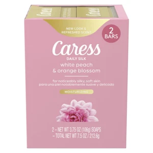 Jabón en barra de belleza Caress para mujer seda diaria con extracto de seda y aceite floral - Imagen 1 de 10