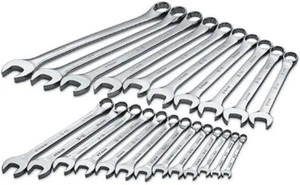 SK Tools 23 Piece 12 Point Metric Regular Combination Chrome Wrench Set - Foto 1 di 3