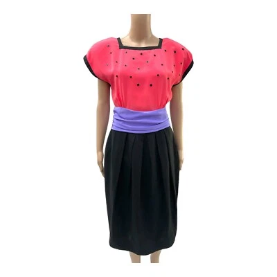 Vestido Anthea Crawford Colorido Midi Lentejuelas Comber Banda Talla 8 Foto 1 de 4