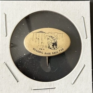 1912 Reading Pretzels Minor League Baseball Pinback Knot Hole Knothole - Picture 1 of 2