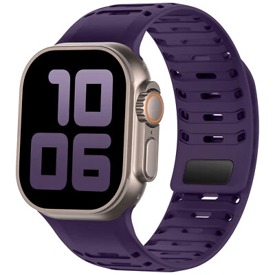 Correa deportiva para Apple Watch Ultra 2 49mm Series 10 46mm 45mm 44mm Correa de silicona Foto 1 de 3