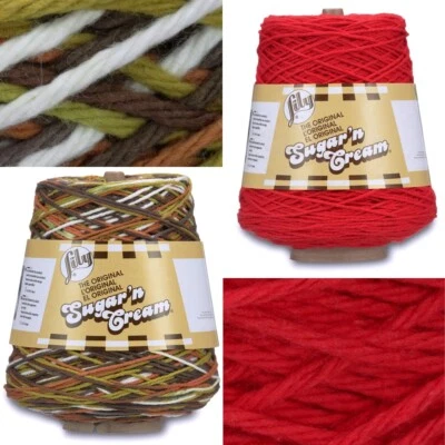 [BUY 10 GET 25% OFF] Lily Sugar 'N Cream Cone 400g Yarn, 100% USA-grown cotton