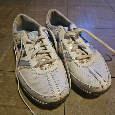  Zapatos de golf Nike Air para mujer de cuero blanco y azul botines 317466-114 talla 7,5  Foto 1 de 4